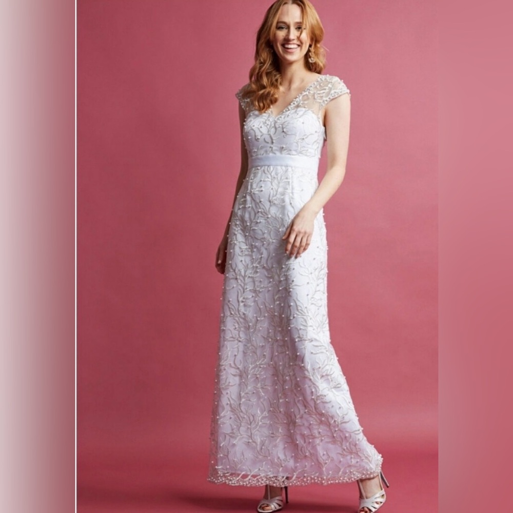 NWT Modcloth Romantic Revelries Beaded Embroidered Lace Wedding Dress XL